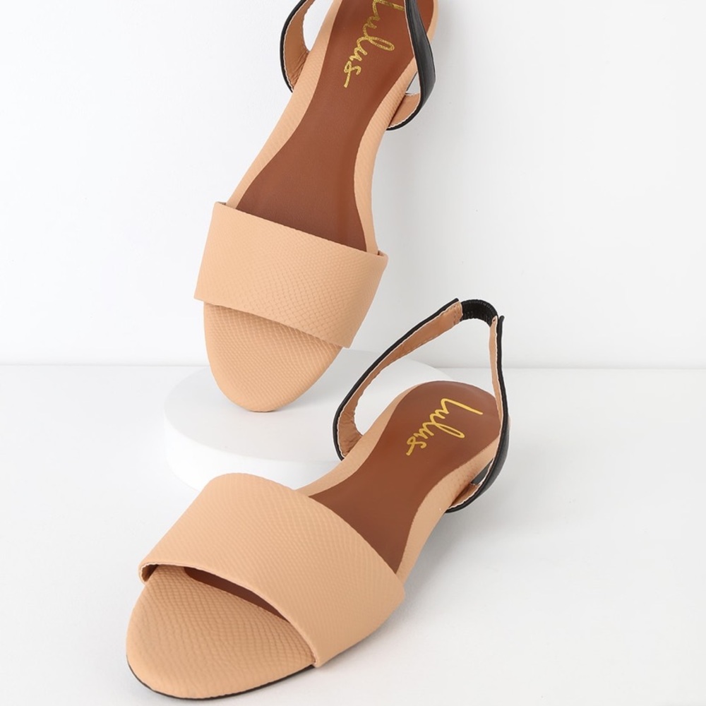 Cream & black Sandals